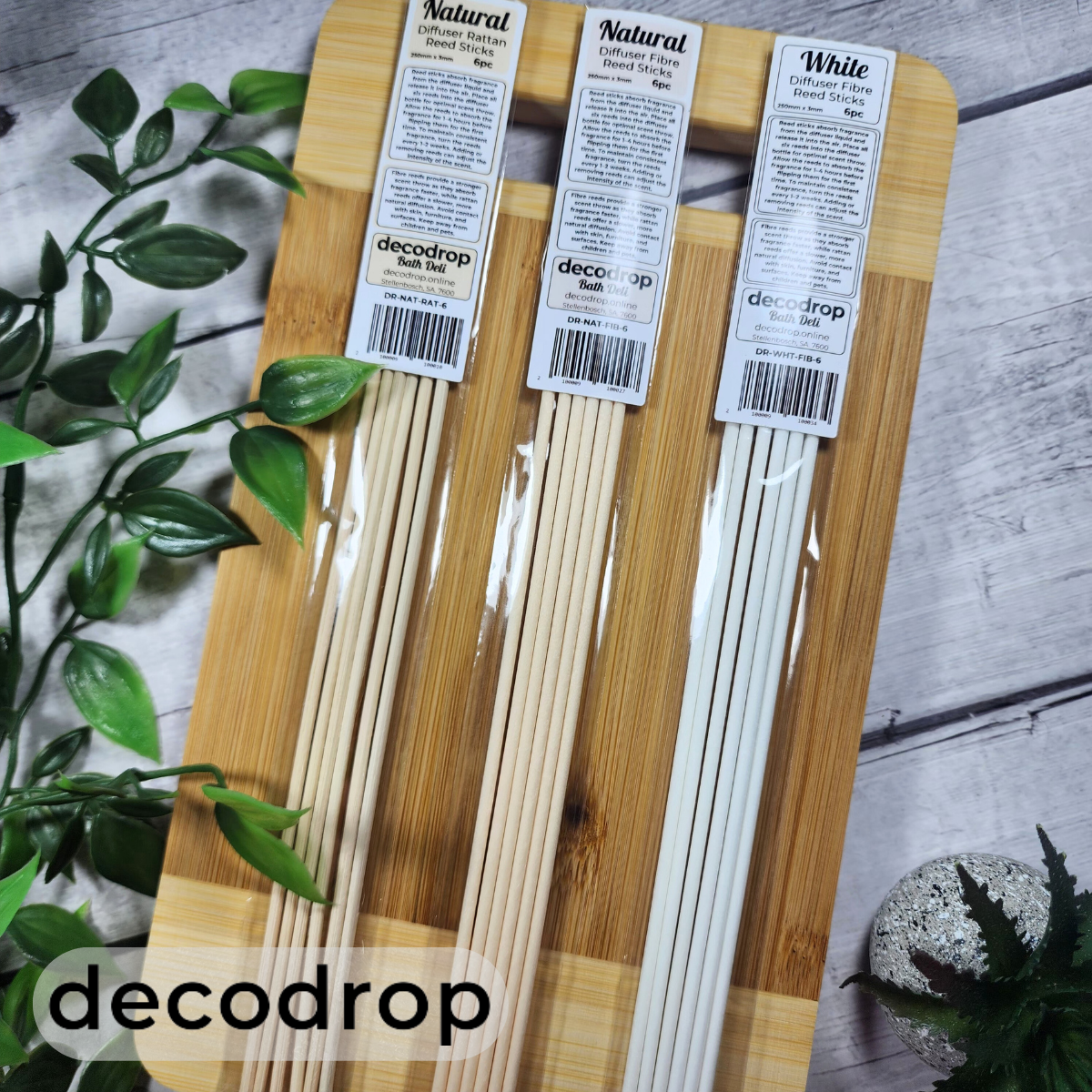 Natural Fibre Reed Sticks (6pcs)