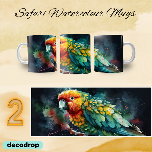 Safari Watercolour Mugs