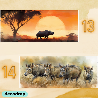 Safari Watercolour Mugs