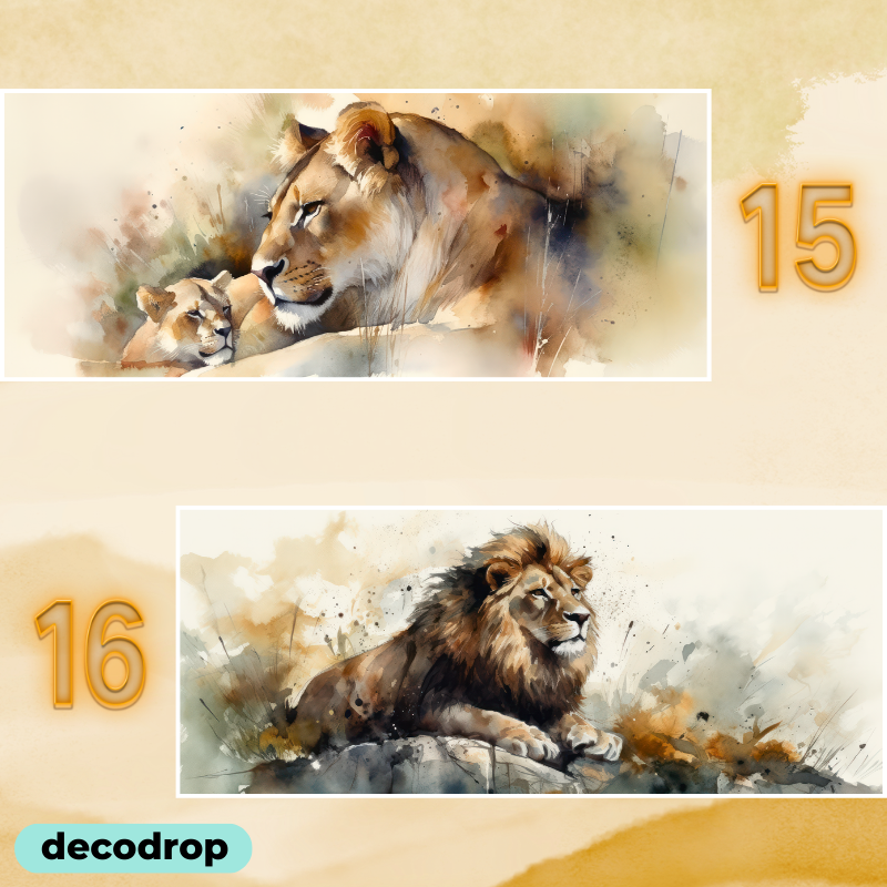 Safari Watercolour Mugs