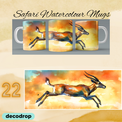 Safari Watercolour Mugs