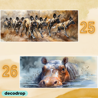 Safari Watercolour Mugs