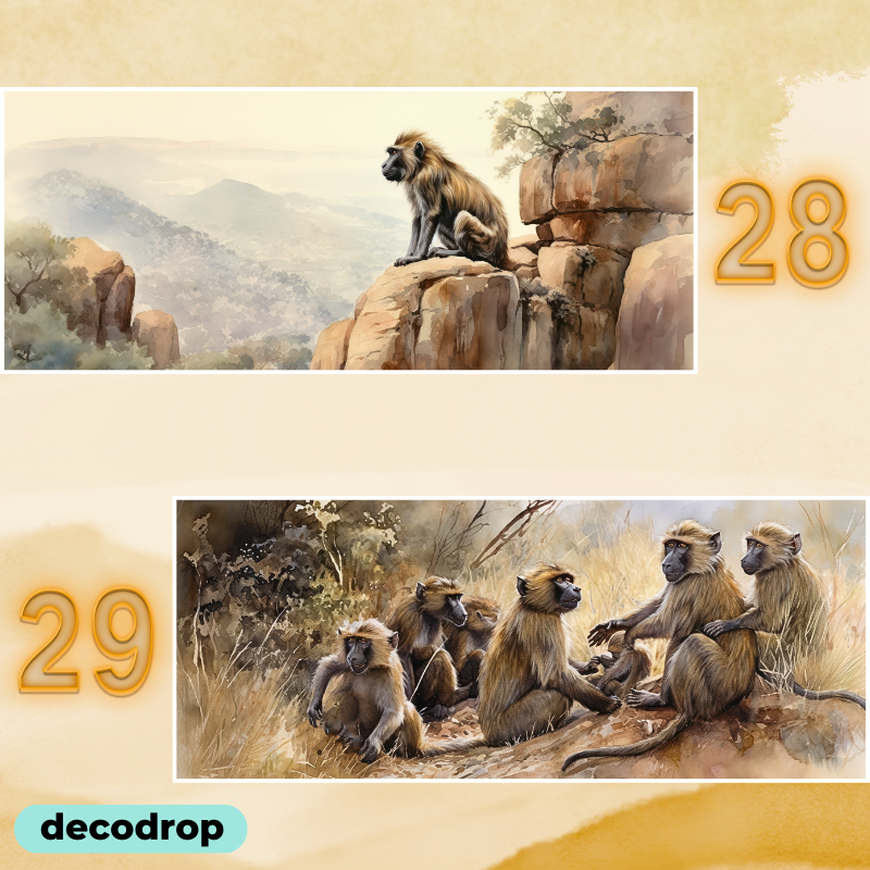 Safari Watercolour Mugs