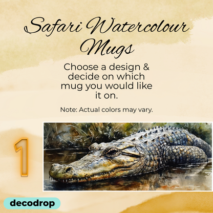 Safari Watercolour Mugs