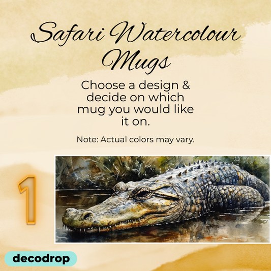 Safari Watercolour Mugs
