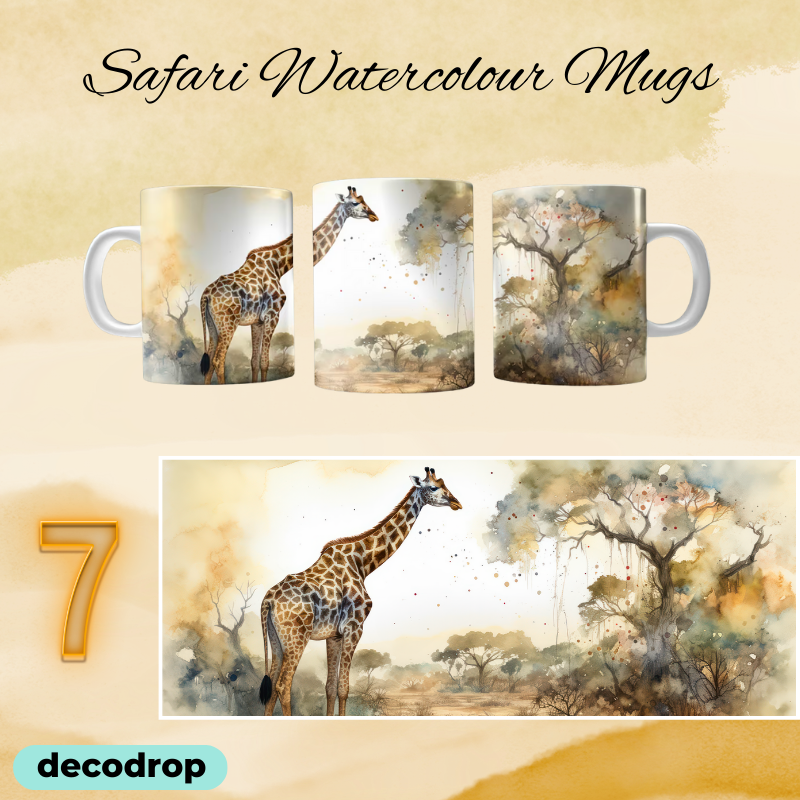 Safari Watercolour Mugs
