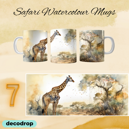 Safari Watercolour Mugs