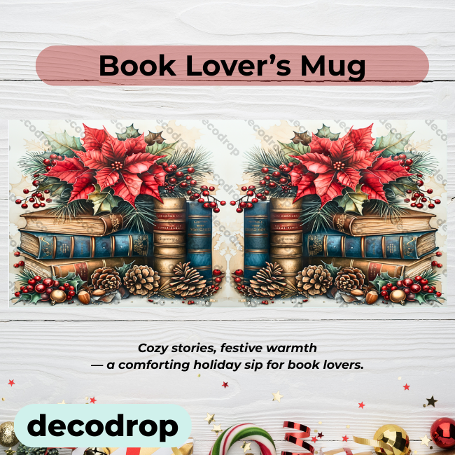 Book Lover's Christmas Mug
