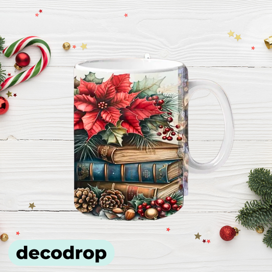 Book Lover's Christmas Mug